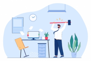 angry-businessman-breaking-office-computer-with-hammer-in-hands-scaled (1) Burnout signs